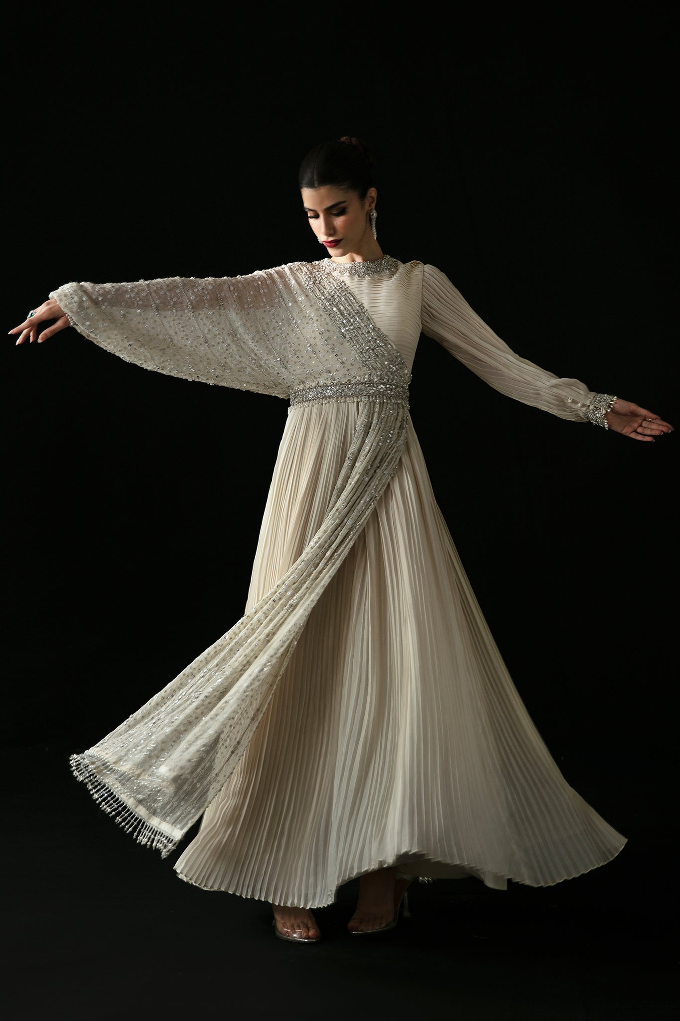 Elan | Pret Crepusule | CRISTAL DE LUNE (EP-21304) XL Ivory Pure Chiffon