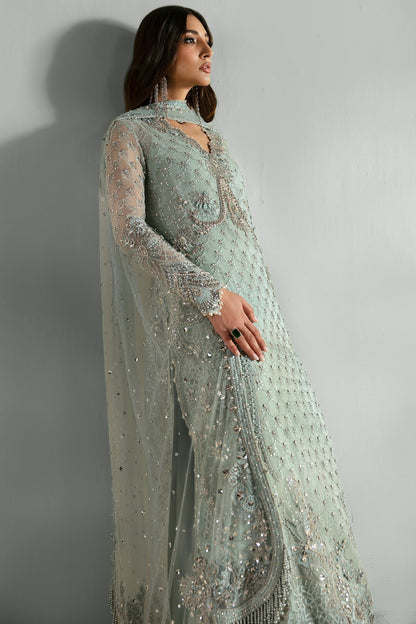 Elan | Pret Crepusule | RŠVE DE GIVRE (EP-21301) L Ice Blue Organza and Net