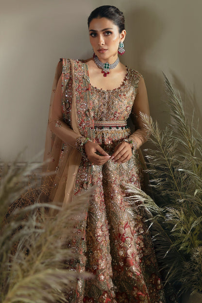 Elan | Wedding Festive 24 | MAHARANI (EC24-04) M Beige Poly Organza