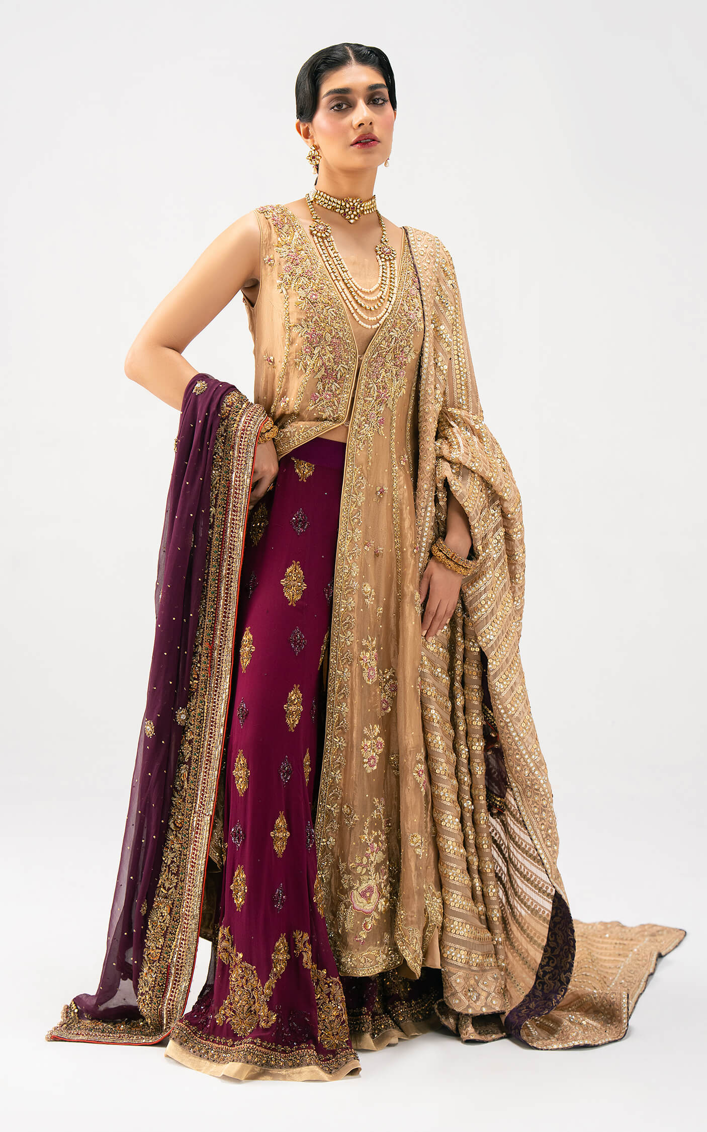 Asifa and Nabeel | Lyle Luxury Formals 25 | Elara Bridal Ensemble - Pakistani Designer Dress - by Asifa and Nabeel - Type : Ladies Clothes - 100% Original at Saira Sultan