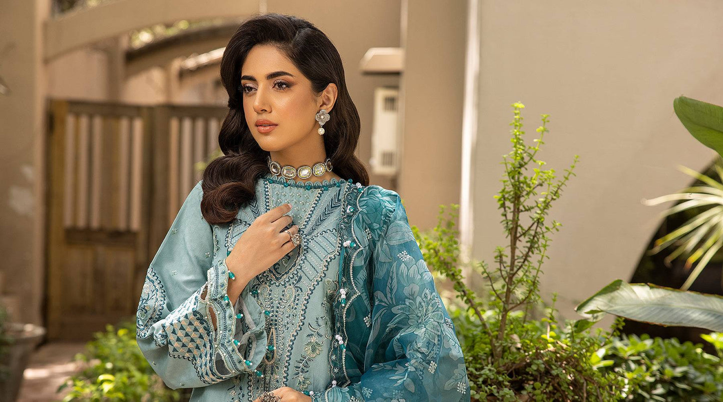 Ellena | Luxury Embroidered Collection | D25 - Pakistani Designer Dress - by Ellena | Type: Luxury - 100% Original at Saira Sultan