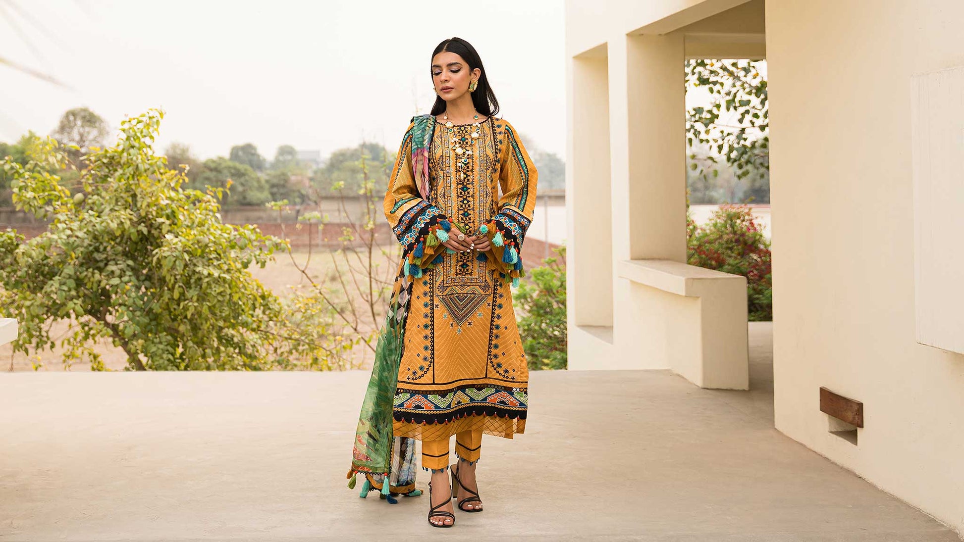 Ellena | Luxury Embroidered Collection | D14 - Pakistani Designer Dress - by Ellena | Type: Luxury - 100% Original at Saira Sultan