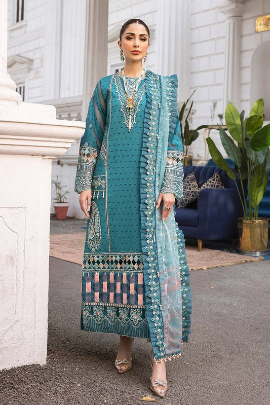 Ellena | Luxury Embroidered Collection | D19 - Pakistani Designer Dress - by Ellena | Type: Luxury - 100% Original at Saira Sultan