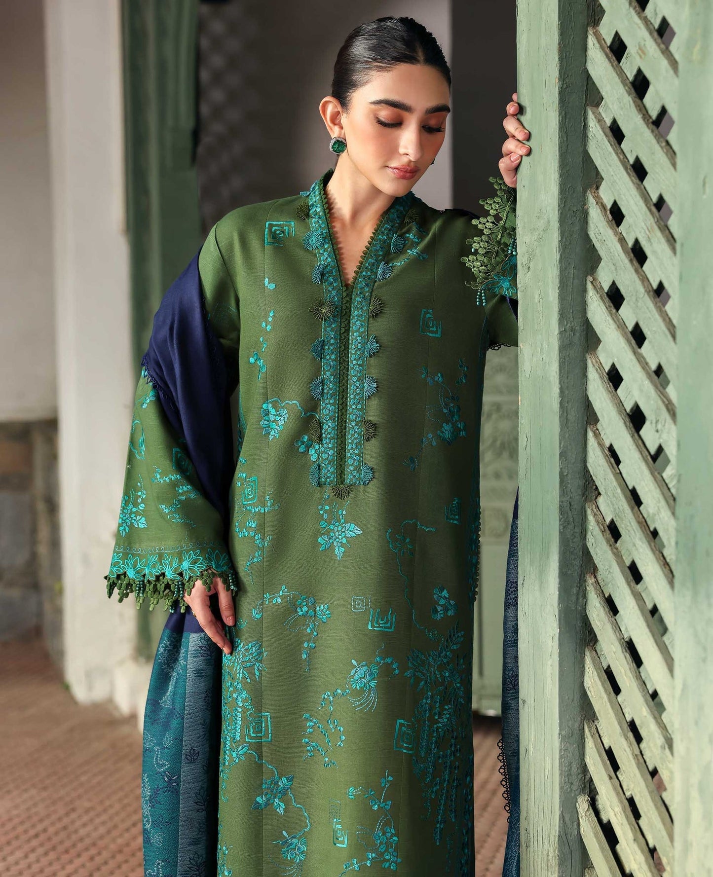 Republic Womenswear | Amaris Luxury Shawl 25 | Elysia by Republic Womenswear - Designer Dress  - Type : Ladies Clothes - Available at Saira Sultan - 100% Original 