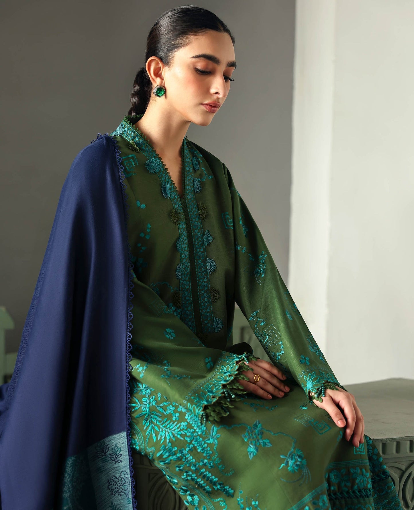 Republic Womenswear | Amaris Luxury Shawl 25 | Elysia by Republic Womenswear - Designer Dress  - Type : Ladies Clothes - Available at Saira Sultan - 100% Original 