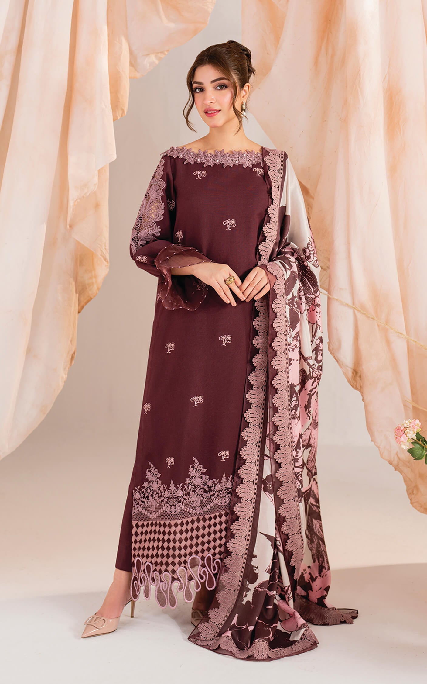 Asifa and Nabeel | Winter Meraki 24 | Elysian-MW-12 - Pakistani Designer Dress - by Asifa and Nabeel | Type: Ladies Clothes - 100% Original at Saira Sultan