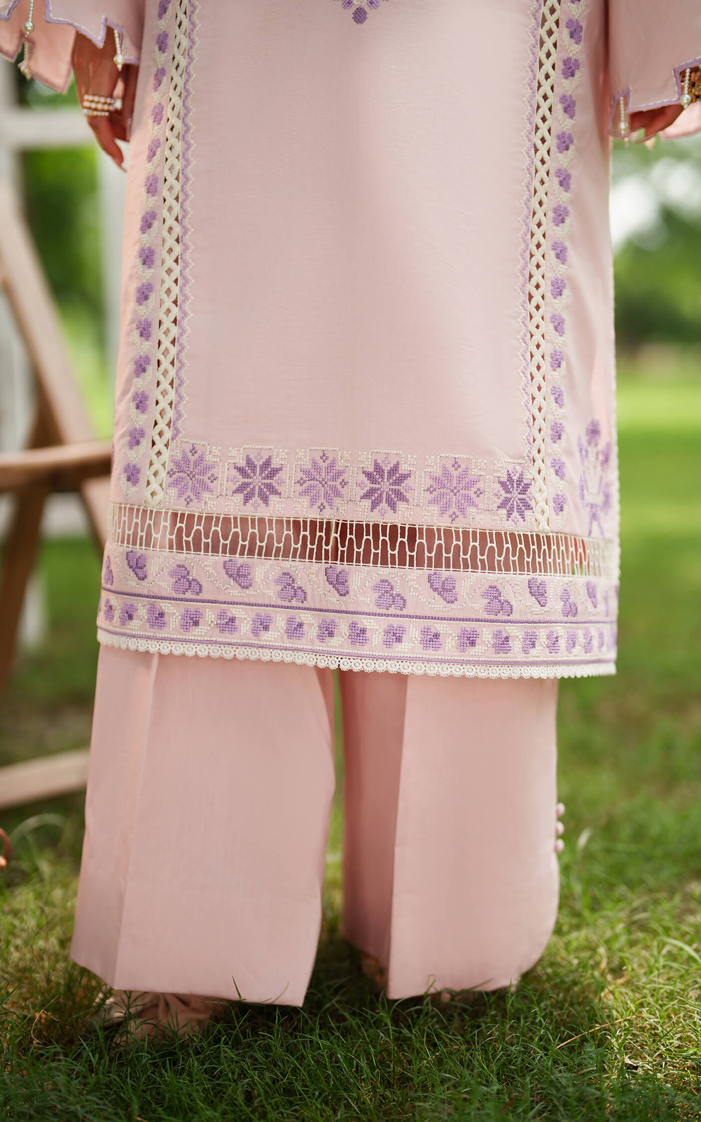 Asifa and Nabeel | Eden Cambric 25 | Elysian Petals ECU25-08 - Pakistani Designer Dress - by Asifa and Nabeel - Type : Ladies Clothes - 100% Original at Saira Sultan