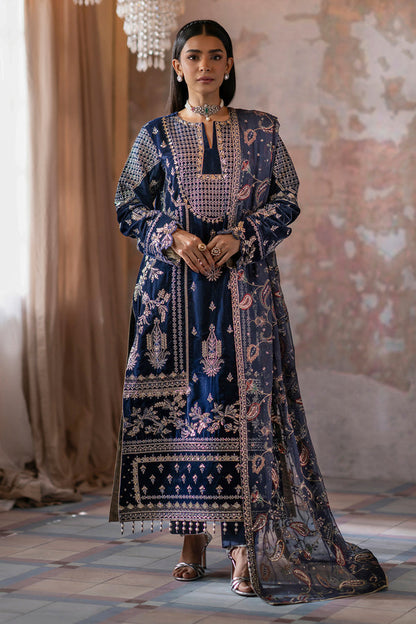 Emaan Adeel | Saanjh Velvet Collection 24 | Roshni XS Navy Velvet