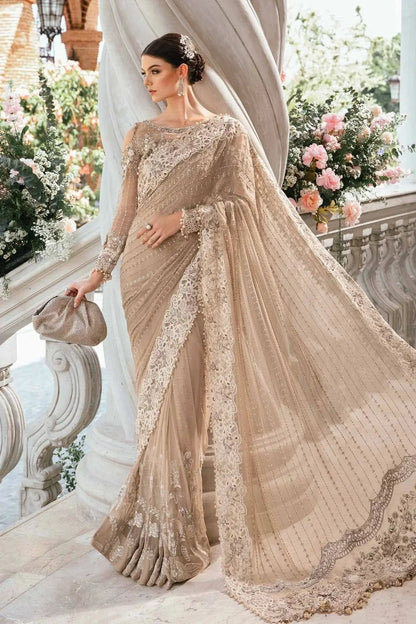 Maria B | Mbroidered Fabrics 2024 | BD-2801 - Pakistani Designer Dress - by Maria B | Type: Bridal - 100% Original at Saira Sultan