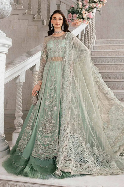 Maria B | Mbroidered Fabrics 2024 | BD-2803 - Pakistani Designer Dress - by Maria B | Type: Bridal - 100% Original at Saira Sultan