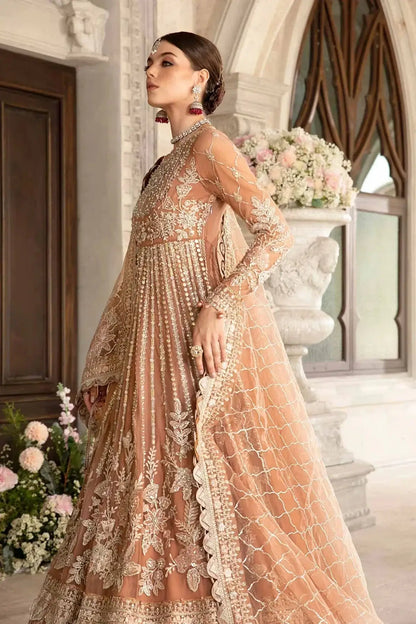 Maria B | Mbroidered Fabrics 2024 | BD-2804 - Pakistani Designer Dress - by Maria B | Type: Bridal - 100% Original at Saira Sultan