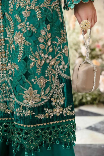 Maria B | Mbroidered Fabrics 2024 | BD-2806 - Pakistani Designer Dress - by Maria B | Type: Bridal - 100% Original at Saira Sultan