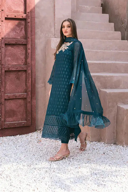 Azure | Embroidered Ensembles 3 Pcs | Emerald Bloom - Pakistani Designer Dress - by Azure | Type: Formal - 100% Original at Saira Sultan