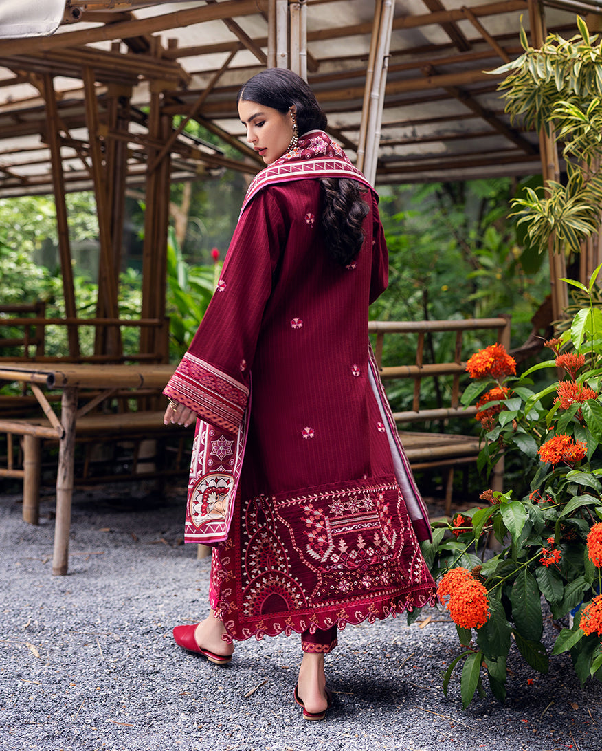 Mushq | Hemline Karandi | Emerald Glimmer by Mushq - Designer Dress - Type : Ladies Clothes - Available at Saira Sultan - 100% Original 