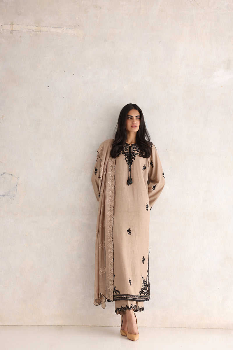Sana Abbas | Luxury Pret | Emira XS Beige Pure Karandi