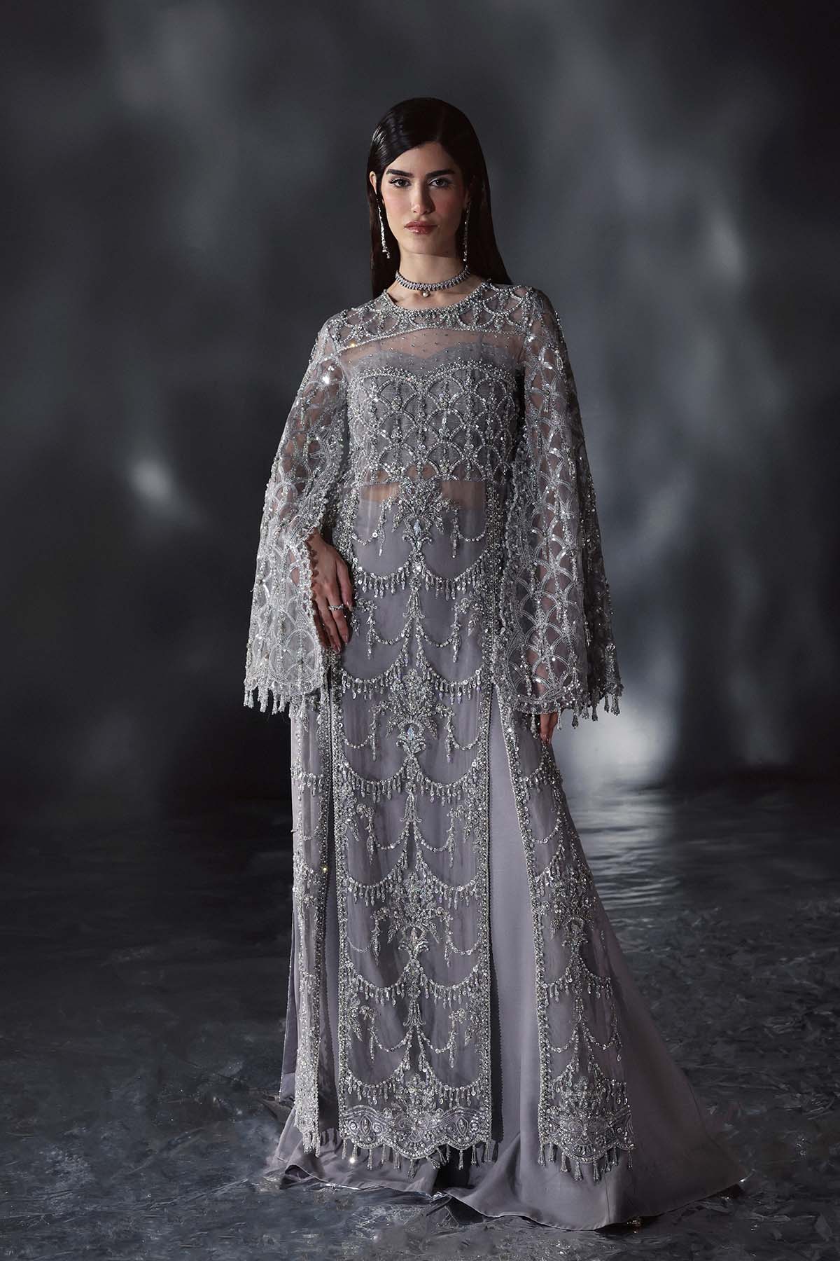 Enzo | Chateau De Lumiere | Raffin©e XS Steel Gray Hue Organza