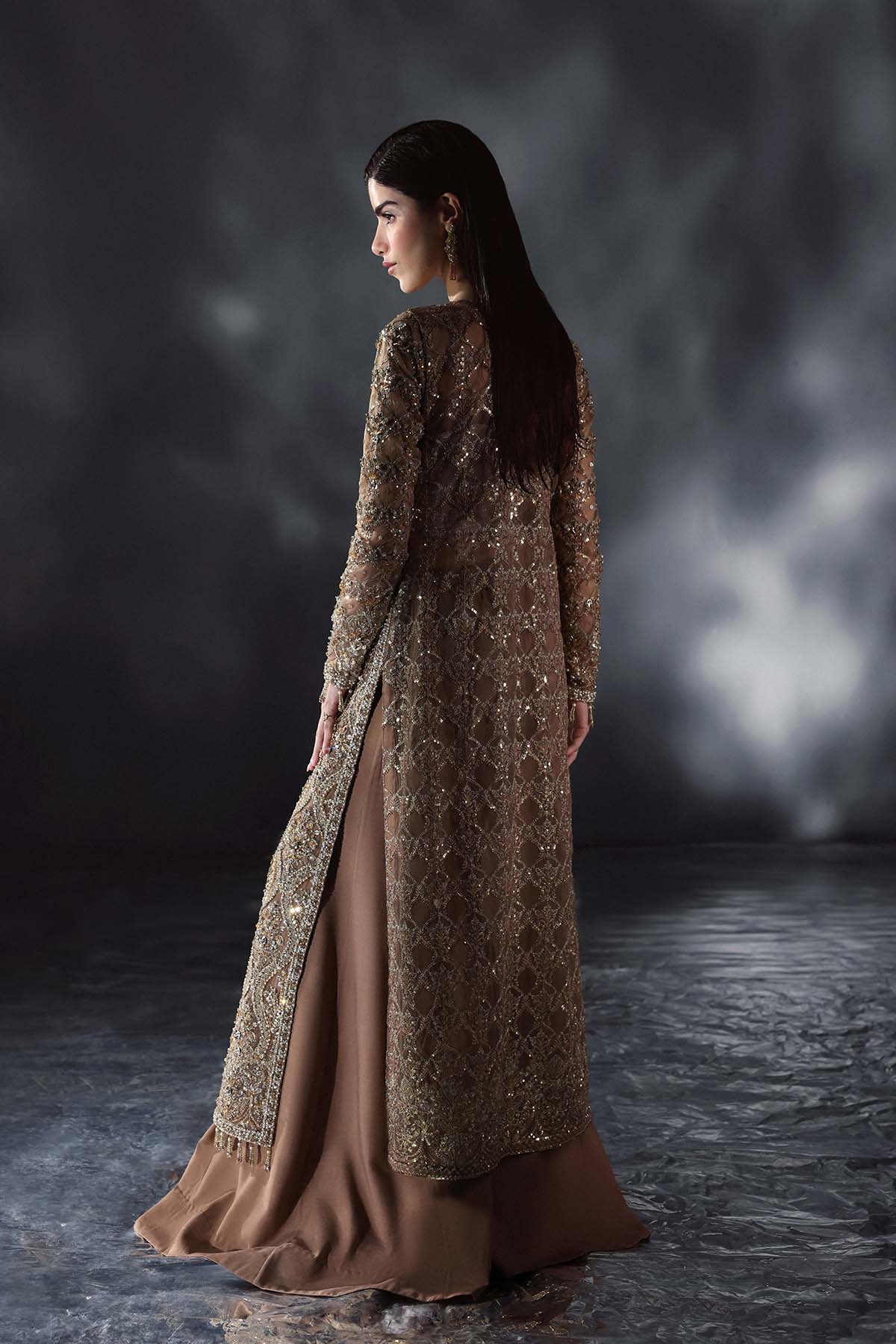 Enzo | Chateau De Lumiere | Nue S Mustard Brown Organza