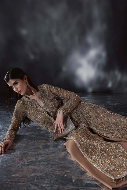 Enzo | Chateau De Lumiere | Nue M Mustard Brown Organza