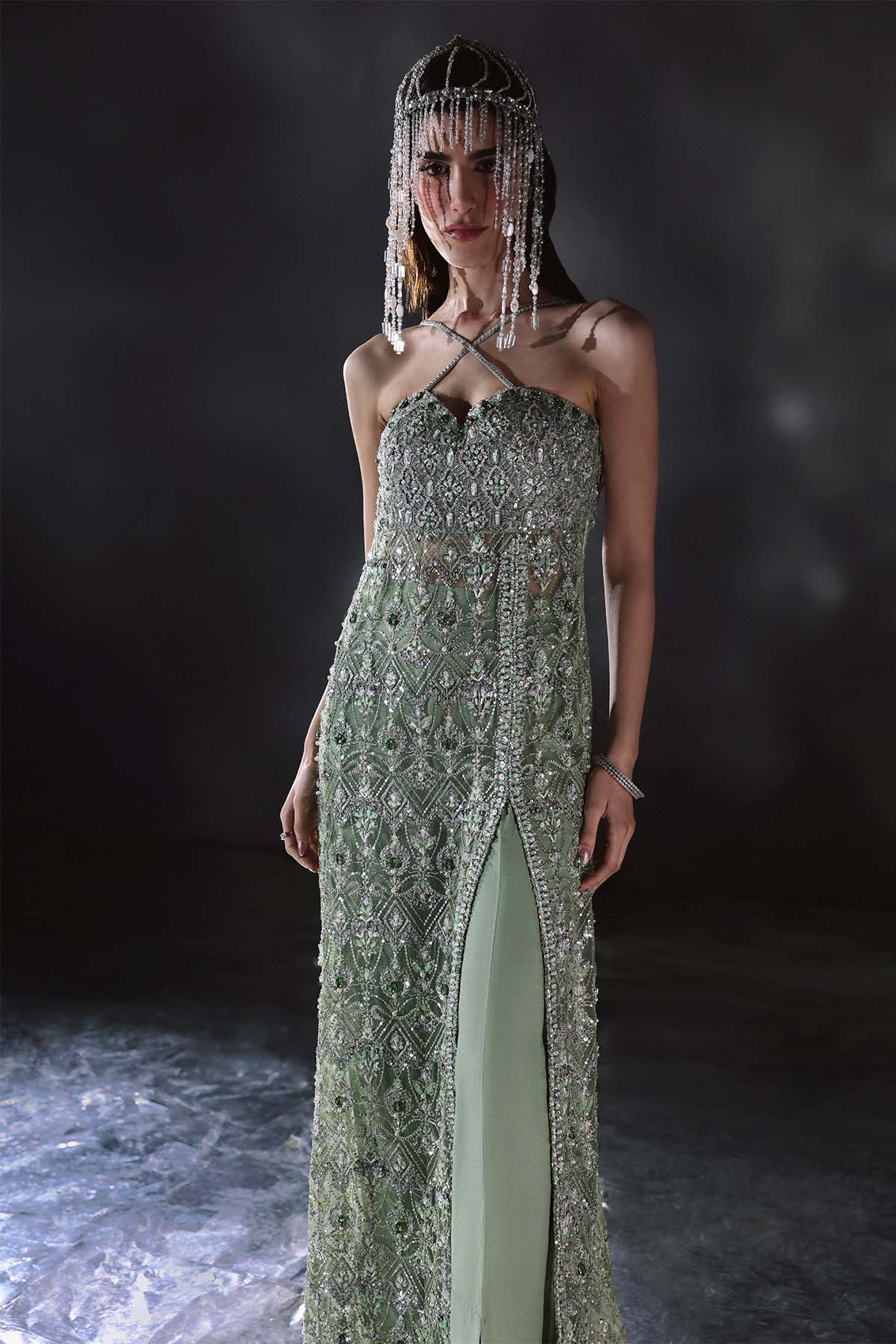Enzo | Chateau De Lumiere | ‰clat Custom Size Light Pistachio Net