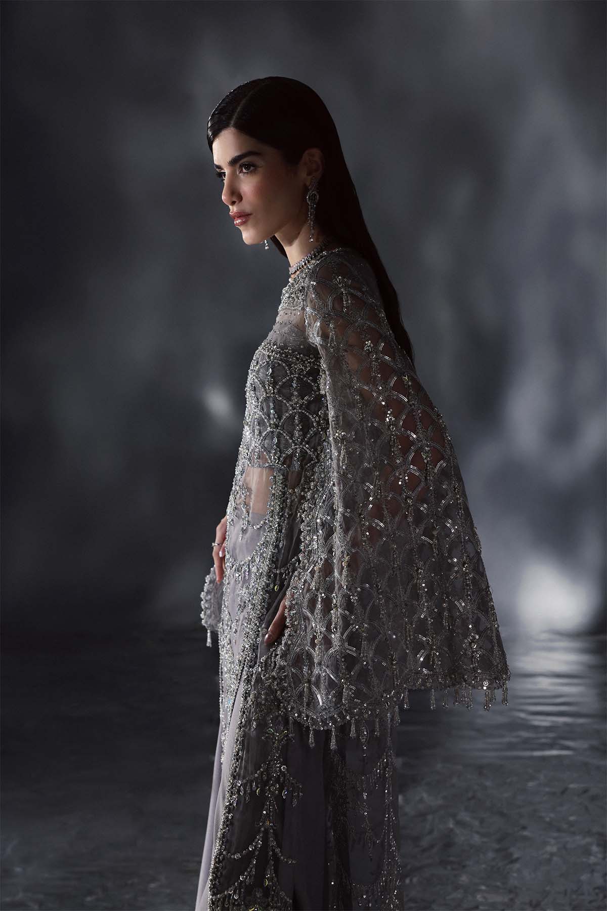 Enzo | Chateau De Lumiere | Raffin©e L Steel Gray Hue Organza