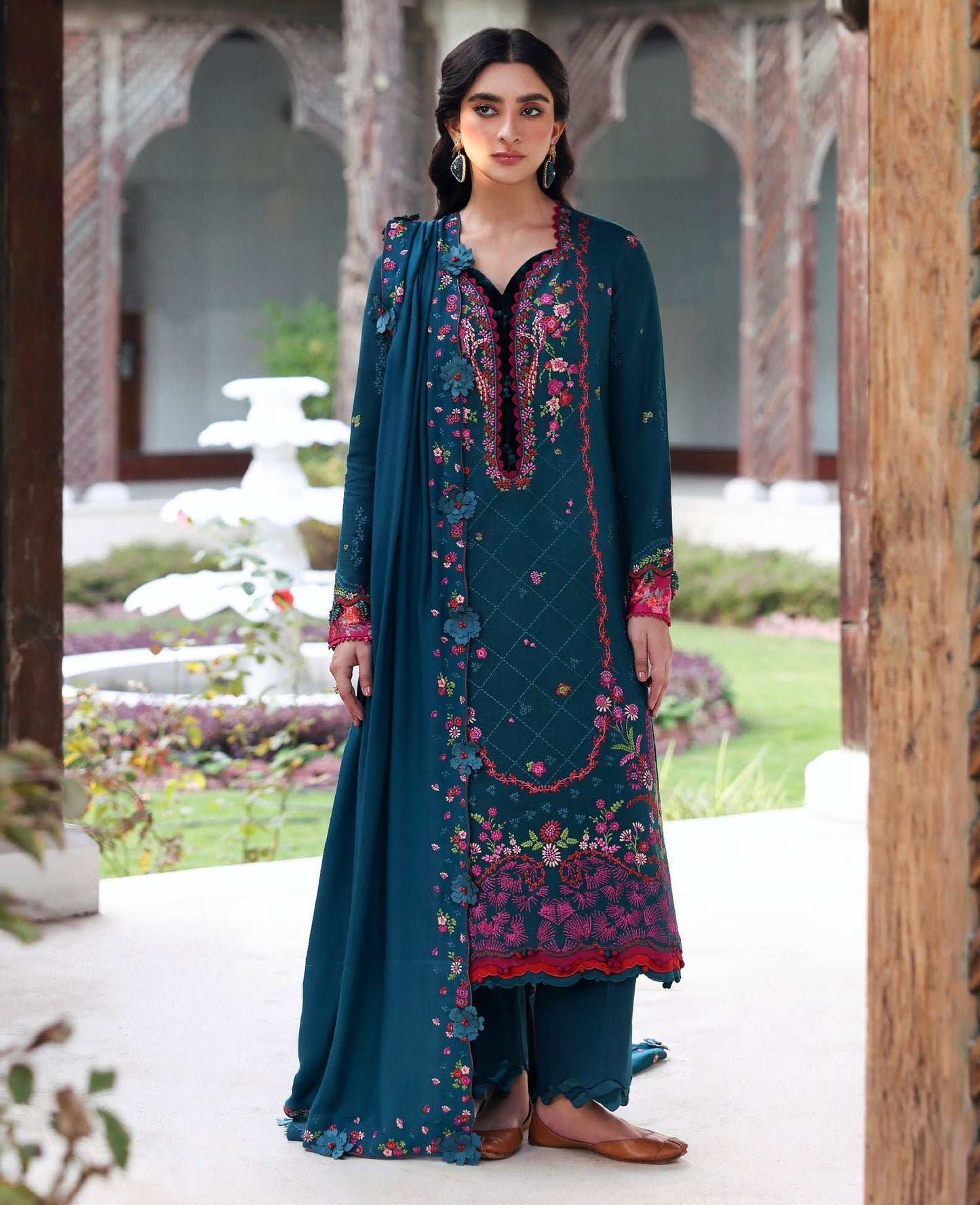 Republic Womenswear | Amaris Luxury Shawl 25 | Evania by Republic Womenswear - Designer Dress  - Type : Ladies Clothes - Available at Saira Sultan - 100% Original 
