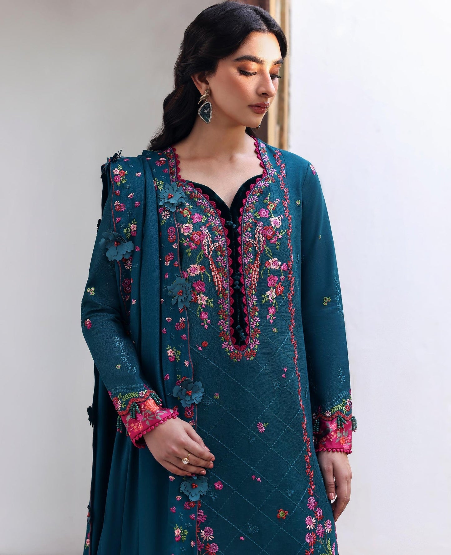 Republic Womenswear | Amaris Luxury Shawl 25 | Evania by Republic Womenswear - Designer Dress  - Type : Ladies Clothes - Available at Saira Sultan - 100% Original 