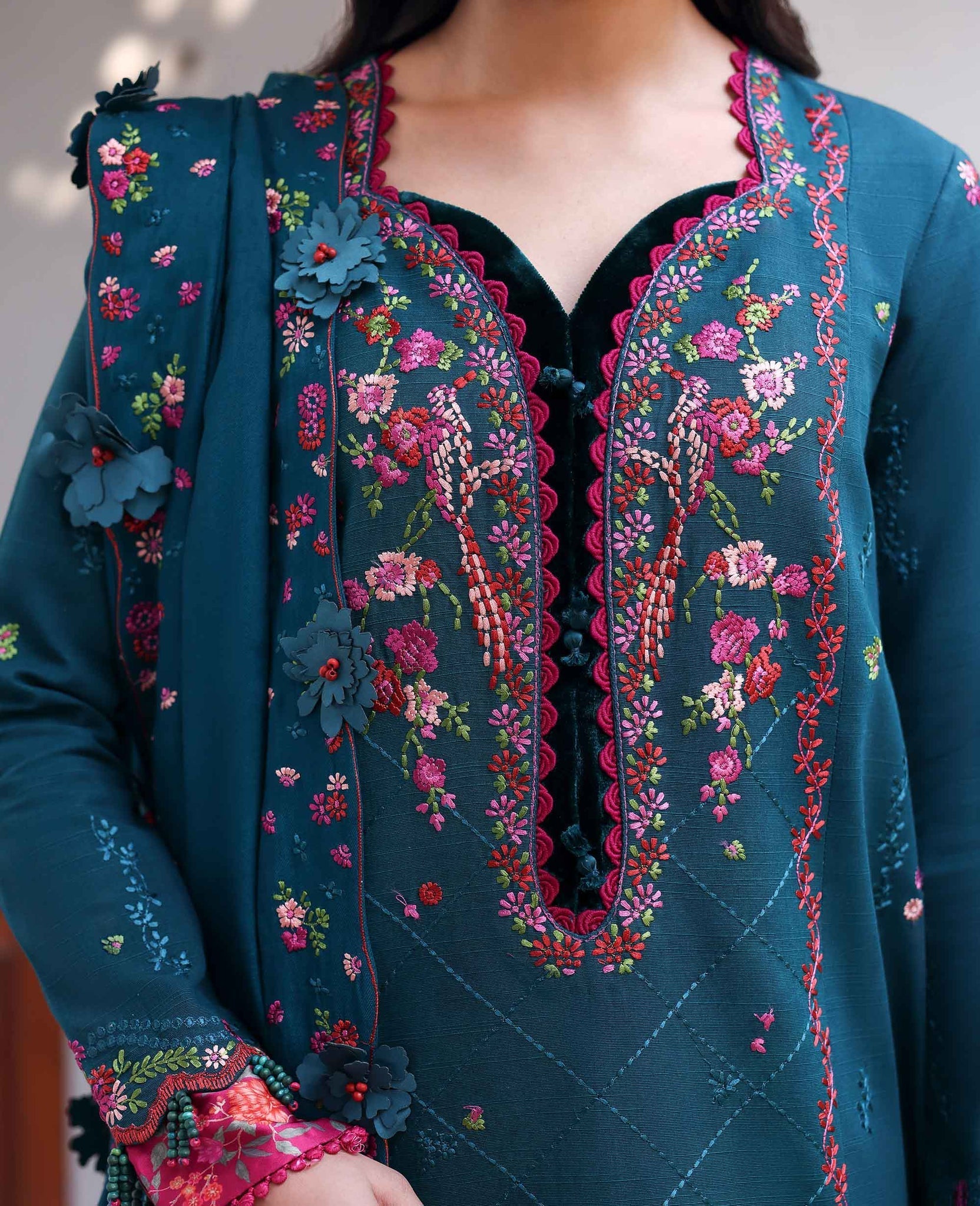 Republic Womenswear | Amaris Luxury Shawl 25 | Evania by Republic Womenswear - Designer Dress  - Type : Ladies Clothes - Available at Saira Sultan - 100% Original 