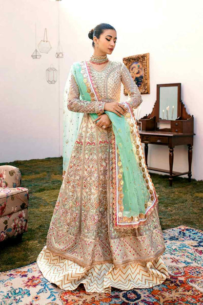 Ezra | Wedding Collection | Sage - Pakistani Designer Dress - by Ezra | Type: Bridal - 100% Original at Saira Sultan