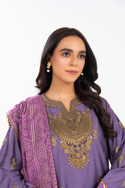Al Karam | Festive Summer 25 | A-06 M Mauve Silk