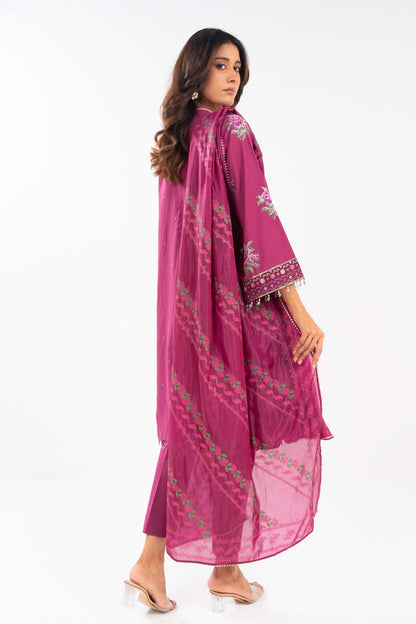 AlKaram | Festive Summer 25 | FC-17G-25-Magenta S Magenta Lawn