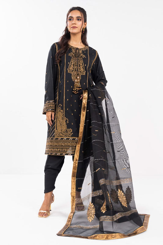 AlKaram | Festive Summer 25 | FC-1A-25-Black XS Black Lawn