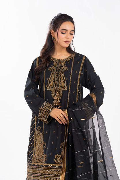 Al Karam | Festive Summer 25 | A-01 L Black Lawn