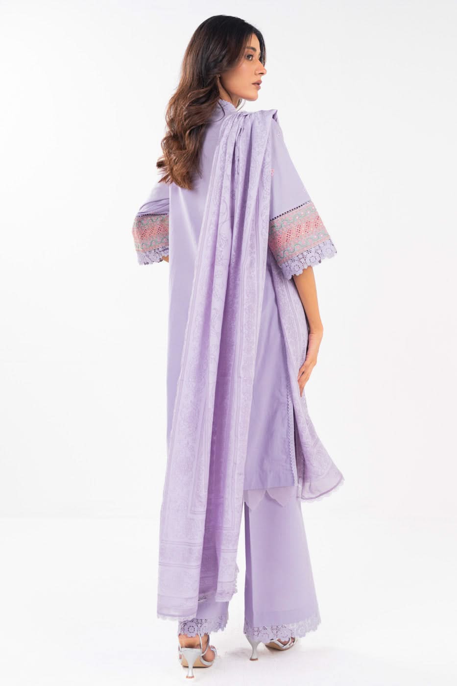 AlKaram | Festive Summer 25 | FC-24J-25-Lavender S Light Lavender Lawn