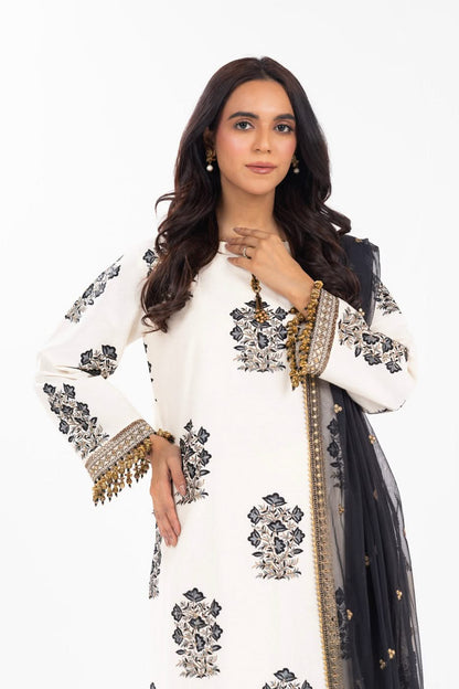 AlKaram | Festive Summer 25 | FC-30M-25-Off White M Off White Cotton Silk