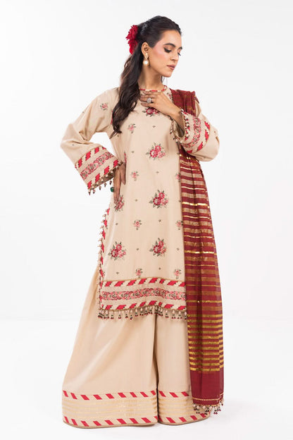AlKaram | Festive Summer 25 | FC-35N-25-Beige XS Beige Cambric
