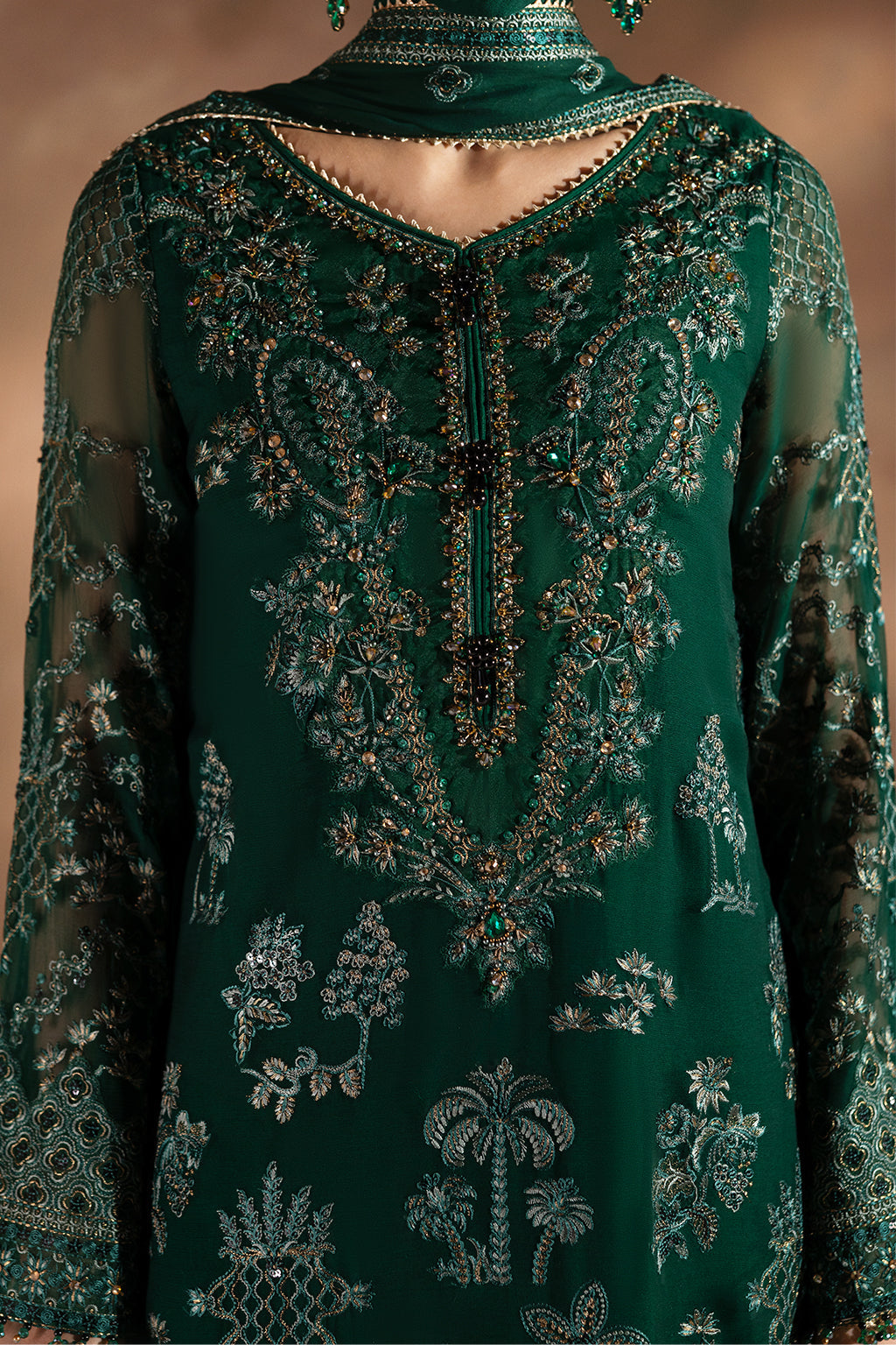 Flossie | Laconic Formals | FE - 901 A M Bottle Green Chiffon