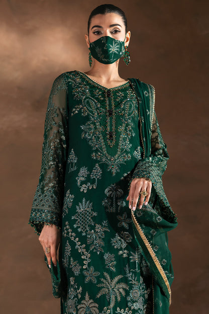 Flossie | Laconic Formals | FE - 901 A XL Bottle Green Chiffon