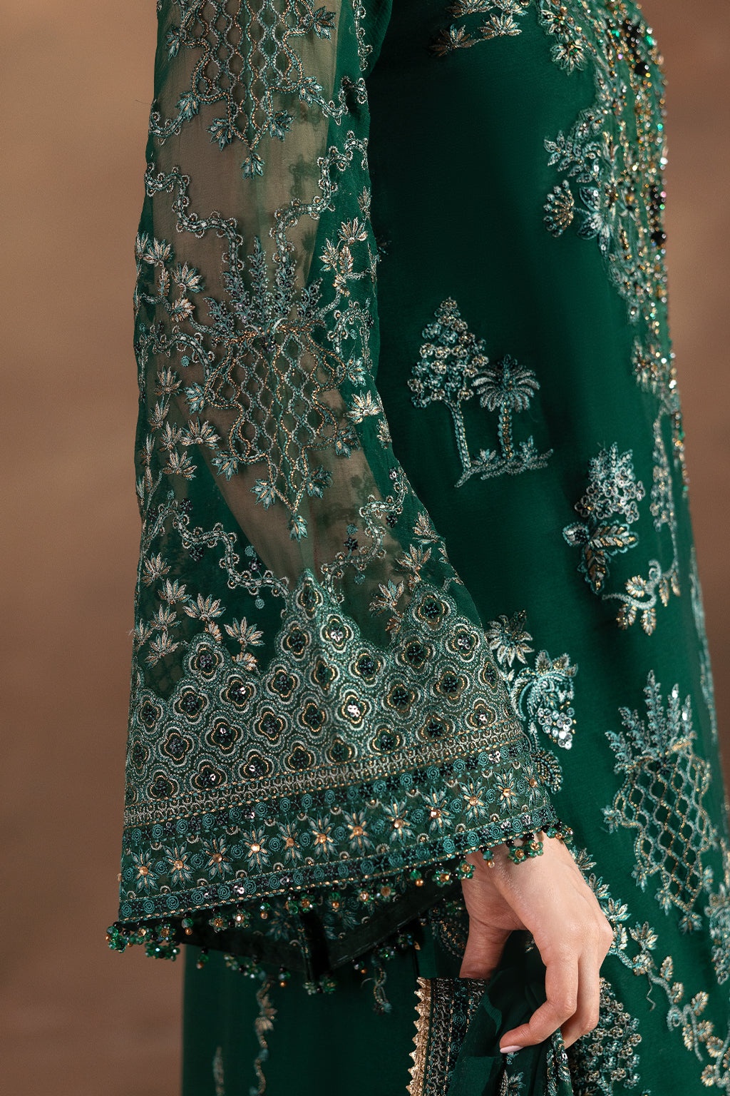 Flossie | Laconic Formals | FE - 901 A L Bottle Green Chiffon
