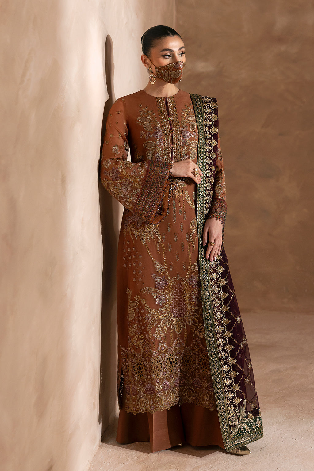Flossie | Laconic Formals | FE - 904 XS Mustard Brown Chiffon