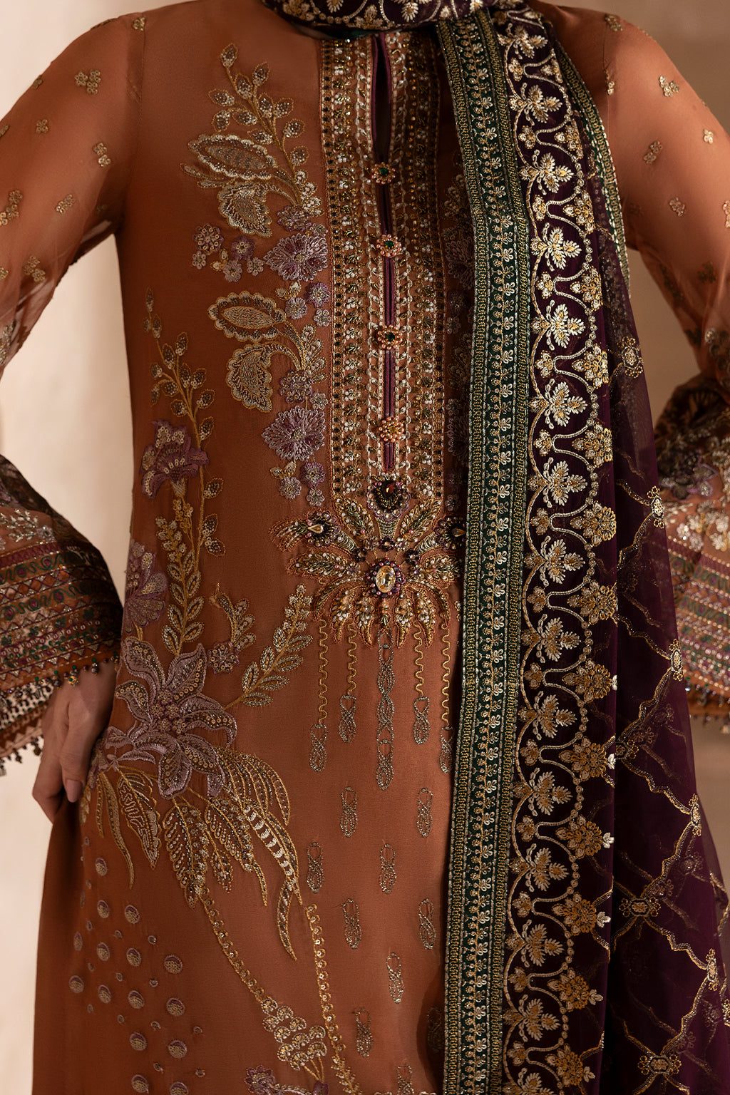 Flossie | Laconic Formals | FE - 904 L Mustard Brown Chiffon