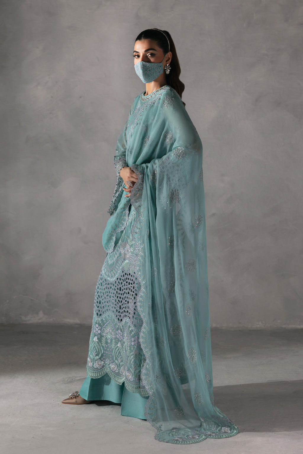 Flossie | Laconic Formals | FE - 905 A XS Light Blue Chiffon