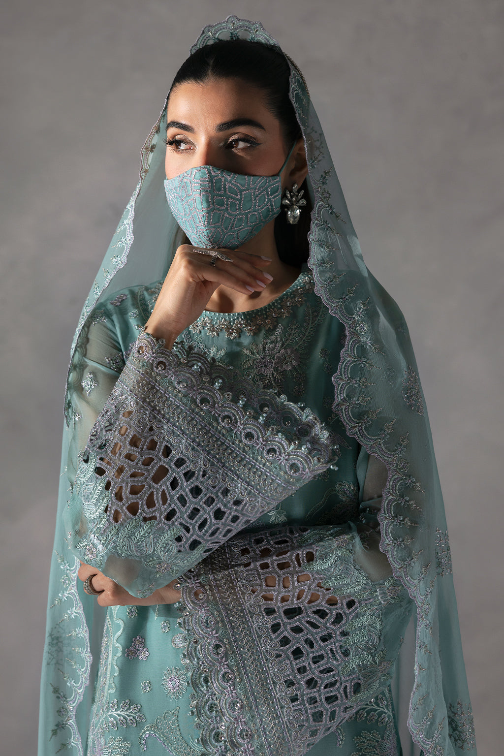 Flossie | Laconic Formals | FE - 905 A L Light Blue Chiffon