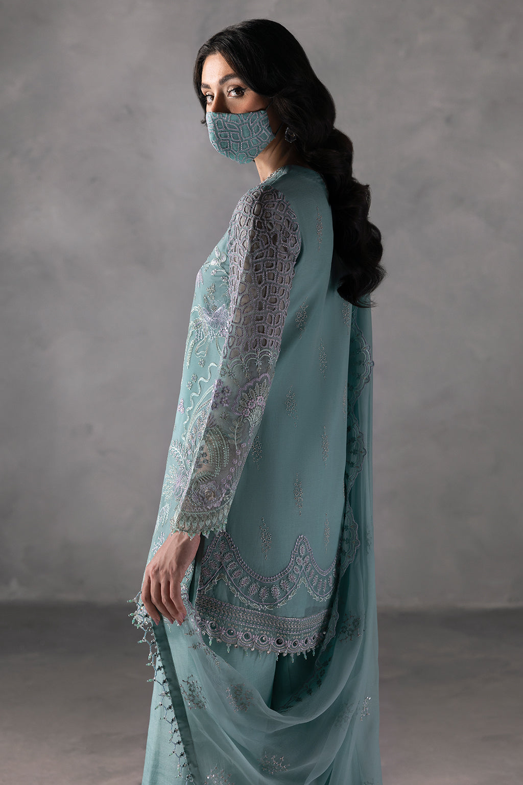 Flossie | Laconic Formals | FE - 905 B S Light Blue Chiffon