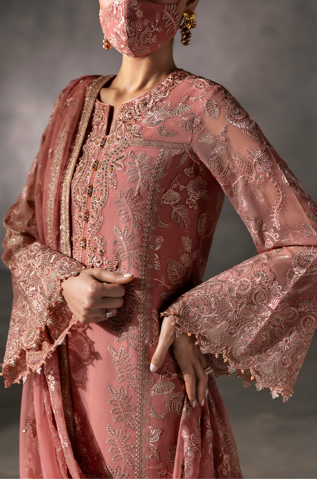 Flossie | Laconic Formals | FE - 907 B M Champagne Pink Chiffon