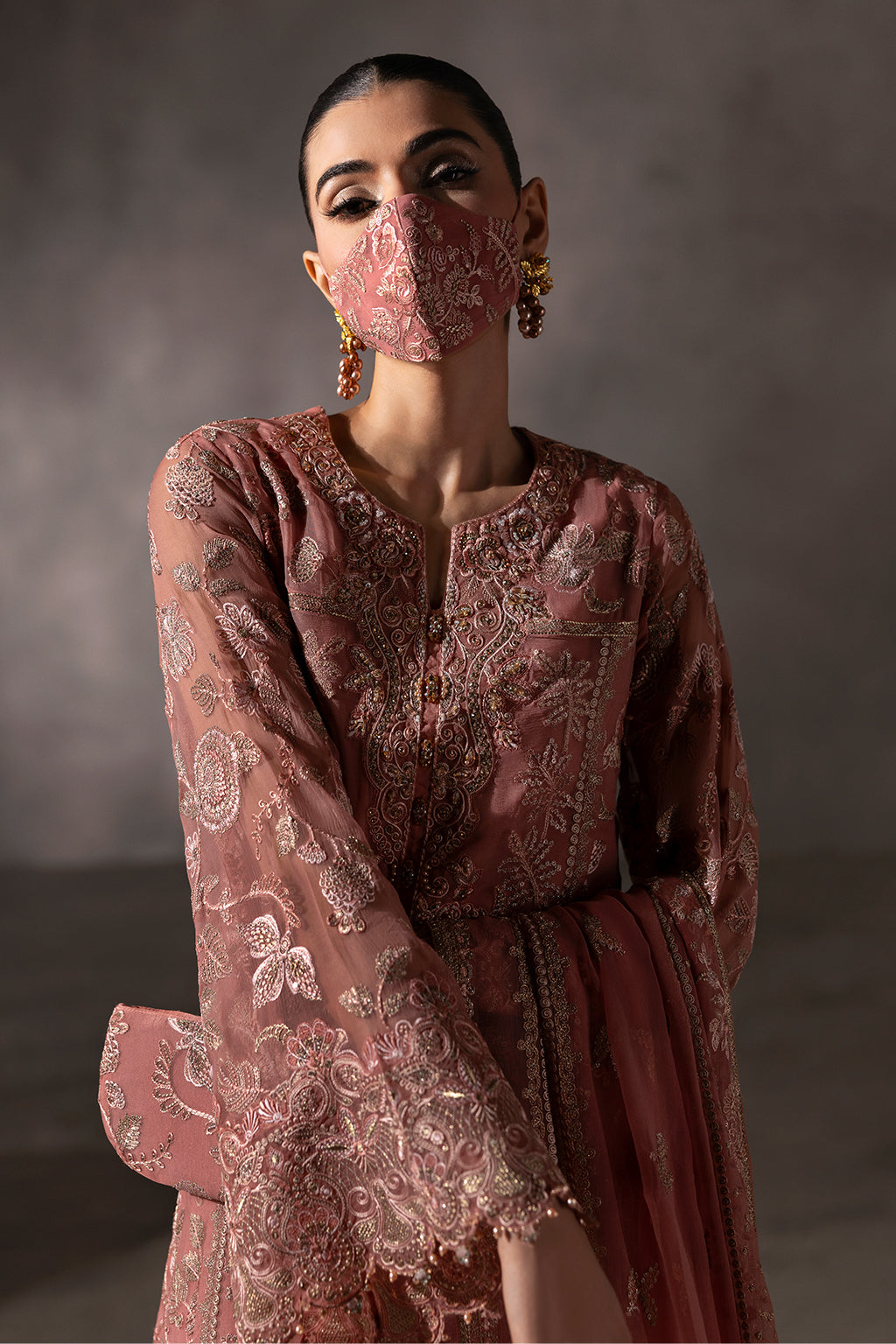 Flossie | Laconic Formals | FE - 907 A XL Coral Chiffon