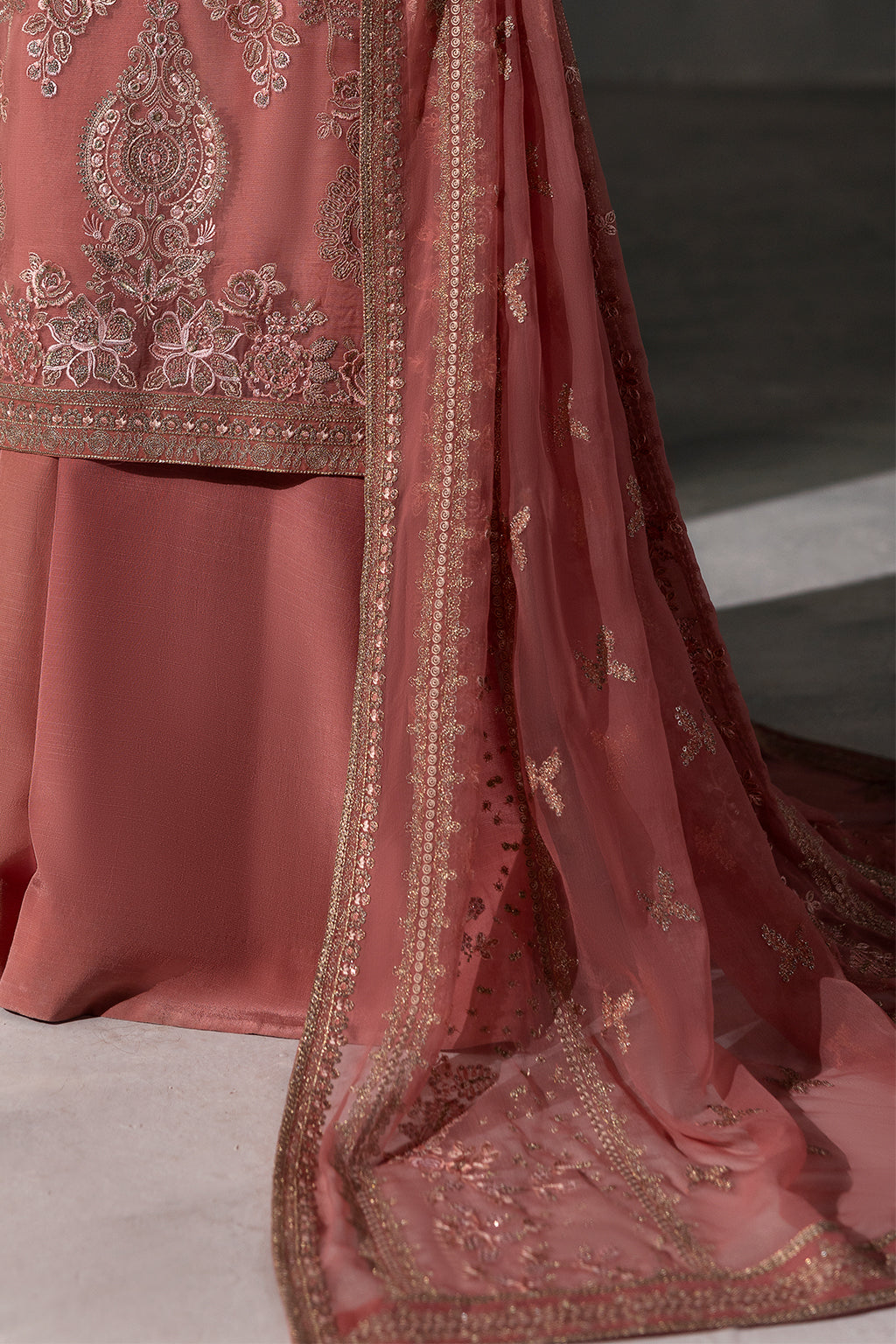 Flossie | Laconic Formals | FE - 907 A L Coral Chiffon