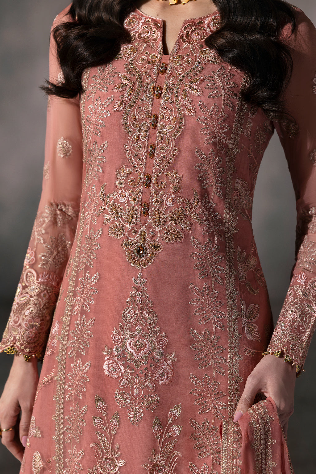 Flossie | Laconic Formals | FE - 907 A M Coral Chiffon