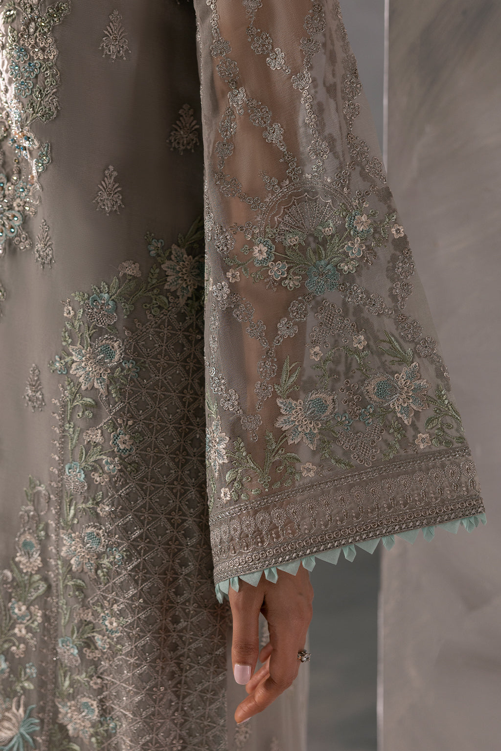 Flossie | Laconic Formals | FE - 908 Custom Size Mouse Gray Chiffon