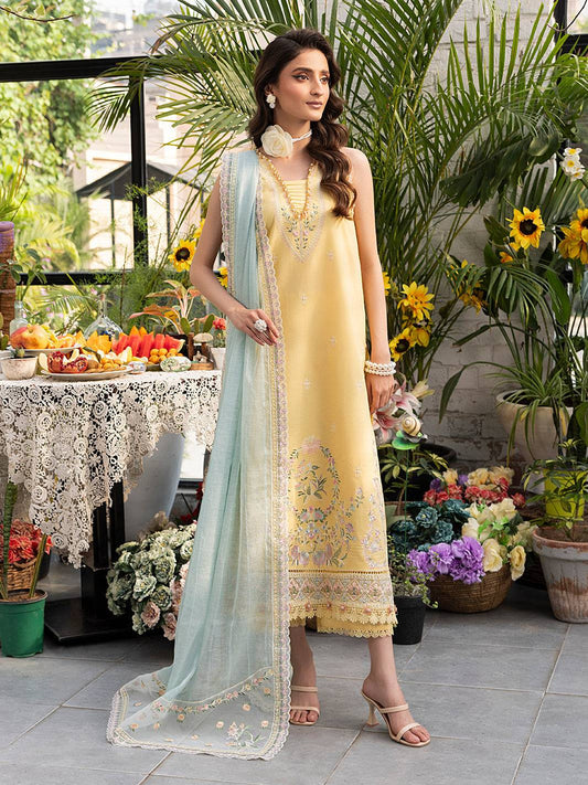Izel | Meadow Muse Embroidered Lawn 25 | FLEURIS - Pakistani Designer Dress - by Izel | Type: Ladies Clothes - 100% Original at Saira Sultan