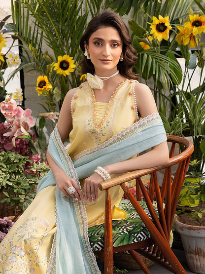 Izel | Meadow Muse Embroidered Lawn 25 | FLEURIS - Pakistani Designer Dress - by Izel | Type: Ladies Clothes - 100% Original at Saira Sultan